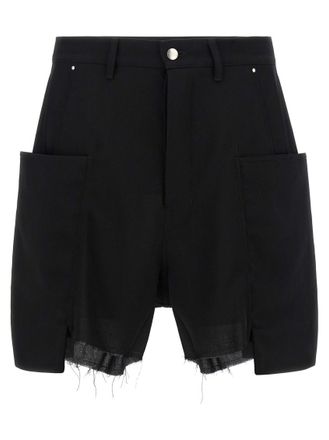 Rick Owens Black Solid Shorts