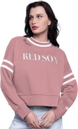 Starter Womens Starter Pink Boston Red Sox Power Play Cropped Pullover Sweatshirt at Nordstrom, Size Xx-Large