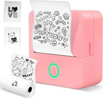 OEM Impresora De Etiquetas Autoadhesivas, Impresora T&eacute;rmica Monocrom&aacute;tica Bluetooth, Mini Impresora De Pegatinas Con Rollos De 5 Etiquetas Autoadhesivas, 