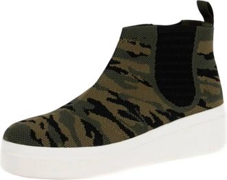 Yellow Box Womens Eagon Platform High Top Sneakers In Camo