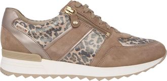 Mephisto Comfortabele damessneaker - Licht Taupe - Dames - Sneakers - Beige - 37 1/2 EU - Leer - Schoenen