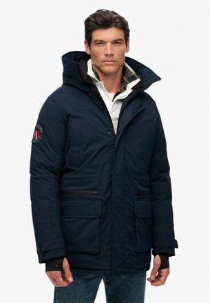 Superdry Steppjacke SUPERDRY City Padded Parka Jacket, Herren, Gr. S, midnight navy, Web, Obermaterial: 51% Elastomultiester, 49% Polyester, unifarben, loose f