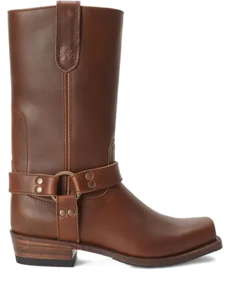 Polo Ralph Lauren Stivali biker in pelle - Marrone