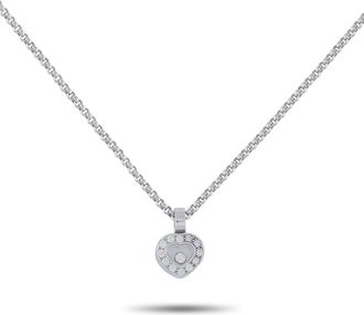 Chopard Happy Diamonds 18K White Gold Diamond Pendant Necklace CH06-050626