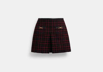 Coach Sculpted C Tweed Skirt