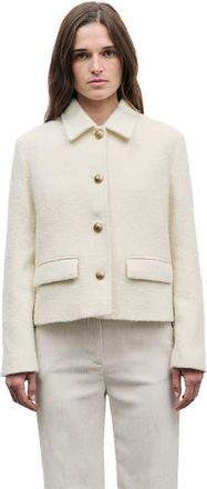 Gerard Darel Judit Cropped Tweed Jacket in Ecru at Nordstrom, Size 10