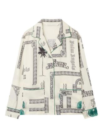 Palm Angels dollar print shirt - Neutrals