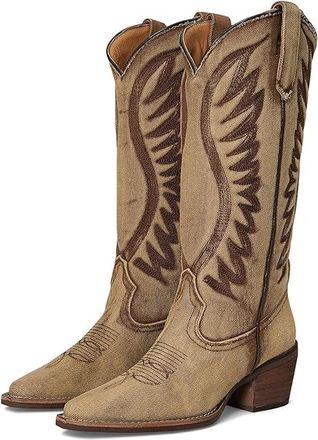 Steve Madden Albany Womens Zip Boots Khaki : 7.5 M, Leather