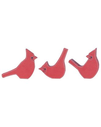 Melrose International Set Of 3 Cardinal Bird Shelf Sitter
