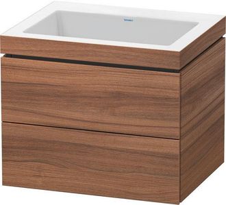 Duravit Lavamanos Duravit L-cube Con Base Mural, 60x48 Cm, 2 Cajones, Sin
