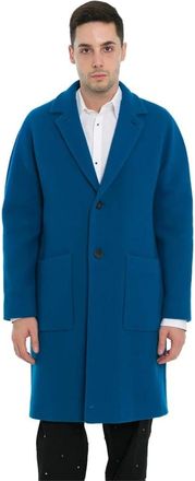 Hev&ograve; Hombre, Abrigos, Azul, Talla: M