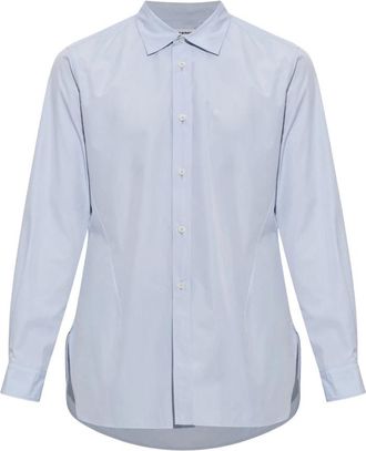 Jil Sander Cotton Shirt - Heren - Zakelijke Overhemden - Blauw - XL - Katoen - Overhemden
