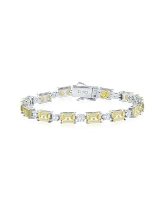 Suzy Levian Suzy Levian Gala Collection Silver Cz Tennis Bracelet