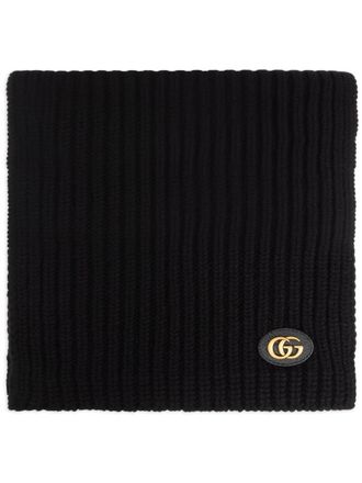 Gucci Cashmere And Wool Scarf With Gg Tag