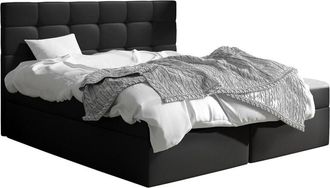 Mirjan24 Cama Continental Comfivo Osculum I, Soft 011, Continental, Doble, 180x200, Cuero Ecol&oacute;gico, Somieres, 183x206x112cm