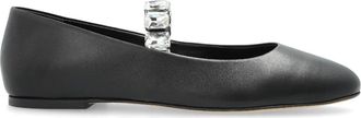 Casadei Ballerine con decorazione di cristalli - Nero