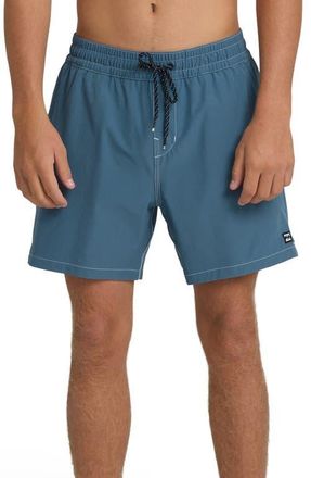 Billabong Lineup Solid LB Board Shorts in Real Teal at Nordstrom, Size Large