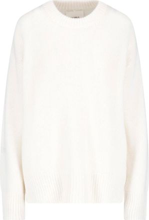 Lisa Yang Relaxed Fit Crew Neck Ribbed Knit Sweater