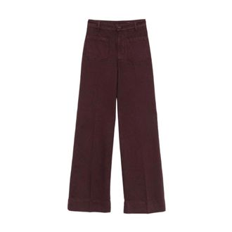 Victoria Beckham Wide Jeans - Dames - Loose Fit Jeans - Paars - W27 - Jeans