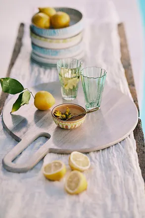 Anthropologie Round Handled Cheese Board