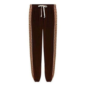 Gucci GG Rhombus Velvet Track Pants Brown 595527-XJBTB-2044