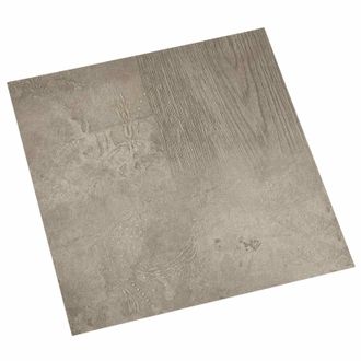 vidaXL Tableros De Suelo 5,11 M&sup2; 55 Pcs Pvc Marr&oacute;n Oscuro Y Gris Vidaxl