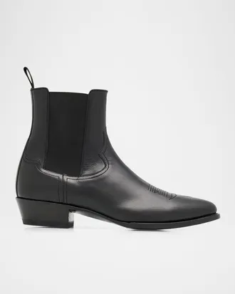 Ralph Lauren Purple Label Mens Leather Western Chelsea Boots
