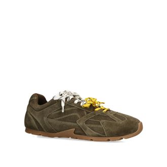 Steve Madden Mens Leather Midas Khaki Sneakers - Size UK 8