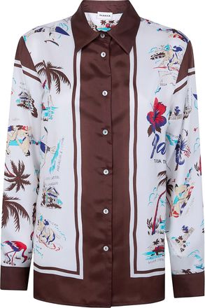 P.A.R.O.S.H. P. A.R. O.S. H. Scard Foulard Print Shirt