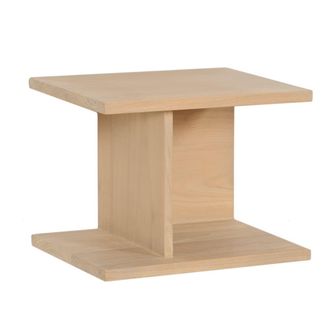 Wabi Home Mesita de noche de madera maciza 37x27cm