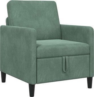 vidaXL Sof&aacute; Con Almacenamiento Verde Mar 72 X 78 X 87 Cm Poli&eacute;ster Vidaxl