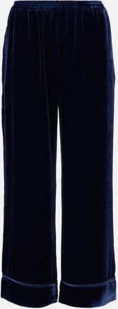Asceno Brescia mid-rise velvet wide-leg pants