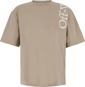 Off-white Beige Crew Neck T-Shirt