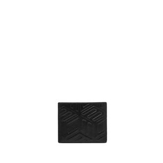 MCM Wallets & Cardholders, male, Black, ONE SIZE, Embossed Leather Bifold Wallet in Black