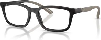Emporio Armani Mat Zwart Brilmontuur - unisex - Brillen - Zwart - 56 MM - Accessoires