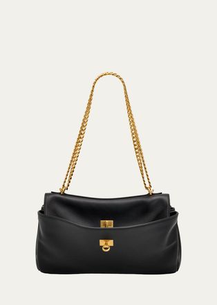 Balenciaga Rodeo East-West Leather Shoulder Bag