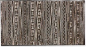 Oviala Alfombra rectangular de polipropileno de 80x150 cm en negro