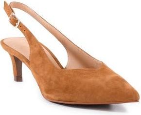Seychelles Candlelight Slingback Pointed Toe Kitten Heel Pump in Tan at Nordstrom Rack, Size 6.5