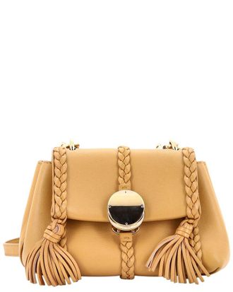 Chlo&eacute; Beige Leather Penelope Soft Shoulder Bag Mini (Authentic Pre-Loved)