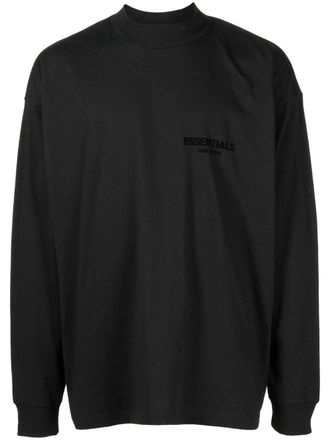 Fear of God logo-print long-sleeve T-shirt - Black