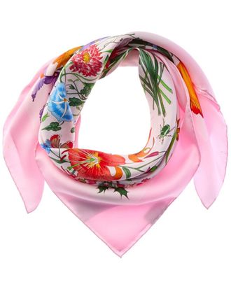 Gucci Printed Flora Silk Twill Carre