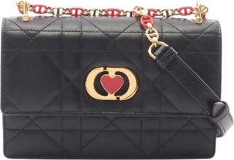Dior Pre-owned Miss Caro Leren Schoudertas - Dames - Vintage Schoudertas - Zwart - ONE Size - Leer - Vintage