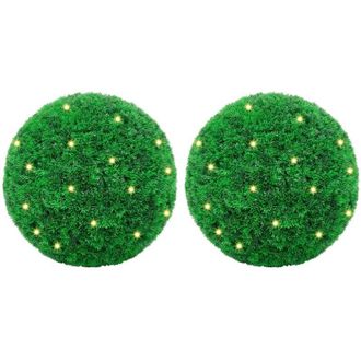 vidaXL Bolas De Boj Artificial Con Luces Led 2 Unidades 52 Cm Vidaxl