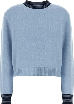 Prada Light Blue Cashmere Blend Sweater