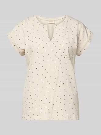 Freequent T-Shirt mit Brusttasche Modell Viva in Sand, Gr&ouml;&szlig;e XXL