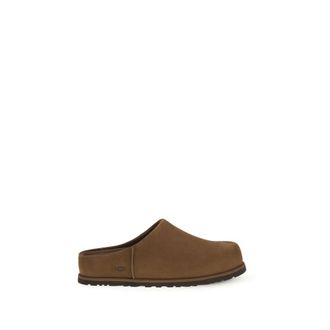 UGG Brown Calf Leather Bos Taurus Mens Mules