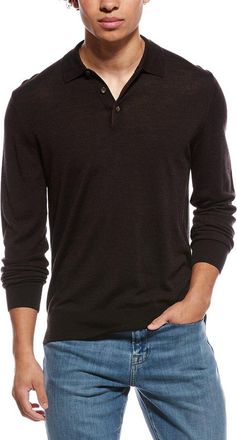 Bruno Magli Merino Wool Polo Sweater
