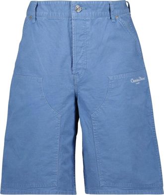 Dior Casual Shorts, male, Blue, Size: L Cargo Bermuda Shorts