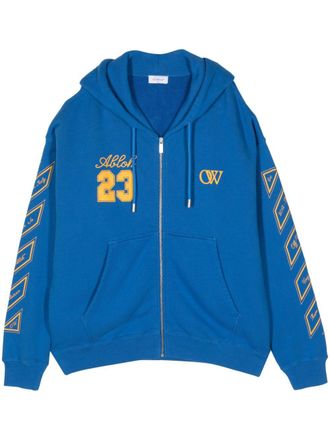 Off-white Ow 23 Skate hoodie - men - Cotton - L - Blue