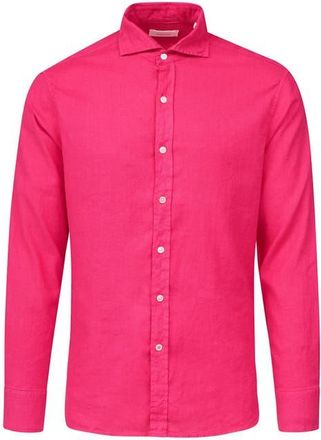 Swims Santorini Stretch Linen & Cotton Button-Up Shirt in Hibiscus at Nordstrom, Size Xx-Large